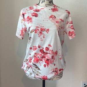 Pink/White Floral Tee